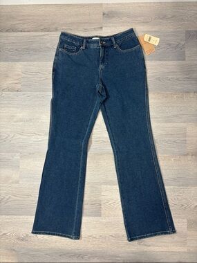 Coldwater Creek Natural Waist Denim‎ Bootcut Knit Jeans - size 6P NWT